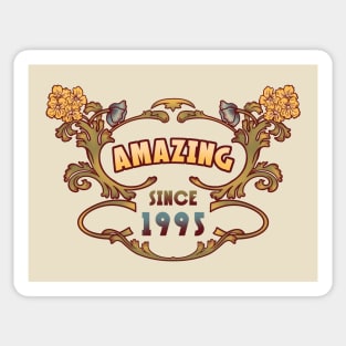 AMAZING SINCE 1995 art nouveau vintage retro 90s Sticker